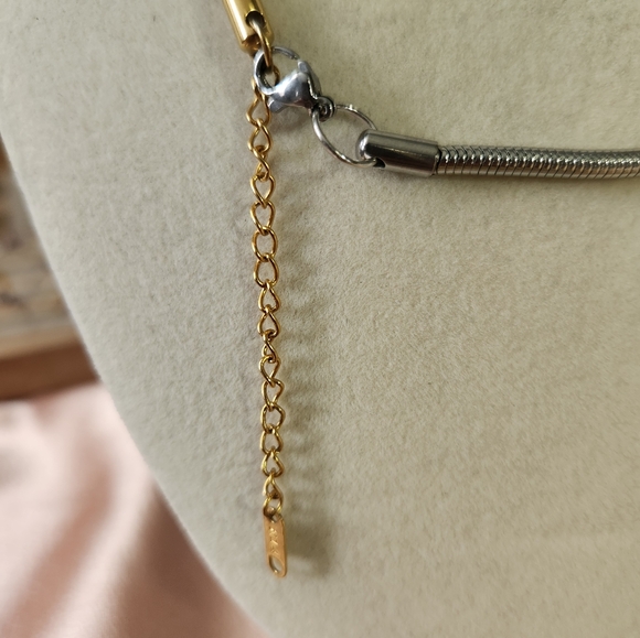 Two tone stainless steel snake chain - Picture 3 of 4